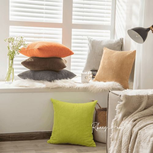 Corduroy Cushion Covers Home Sofa  45X45CM, 50x50CM, 55x55CM - 7 Colours-0