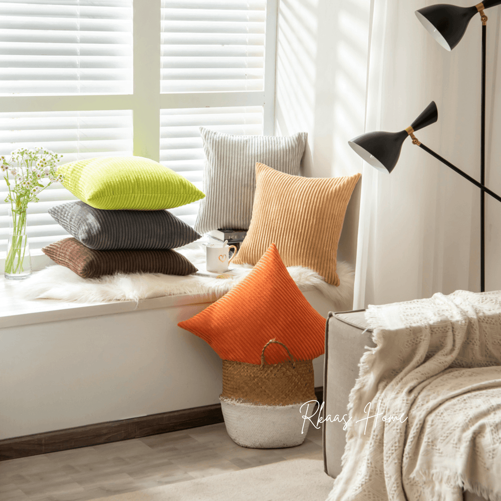 Corduroy Cushion Covers Home Sofa  45X45CM, 50x50CM, 55x55CM - 7 Colours-1