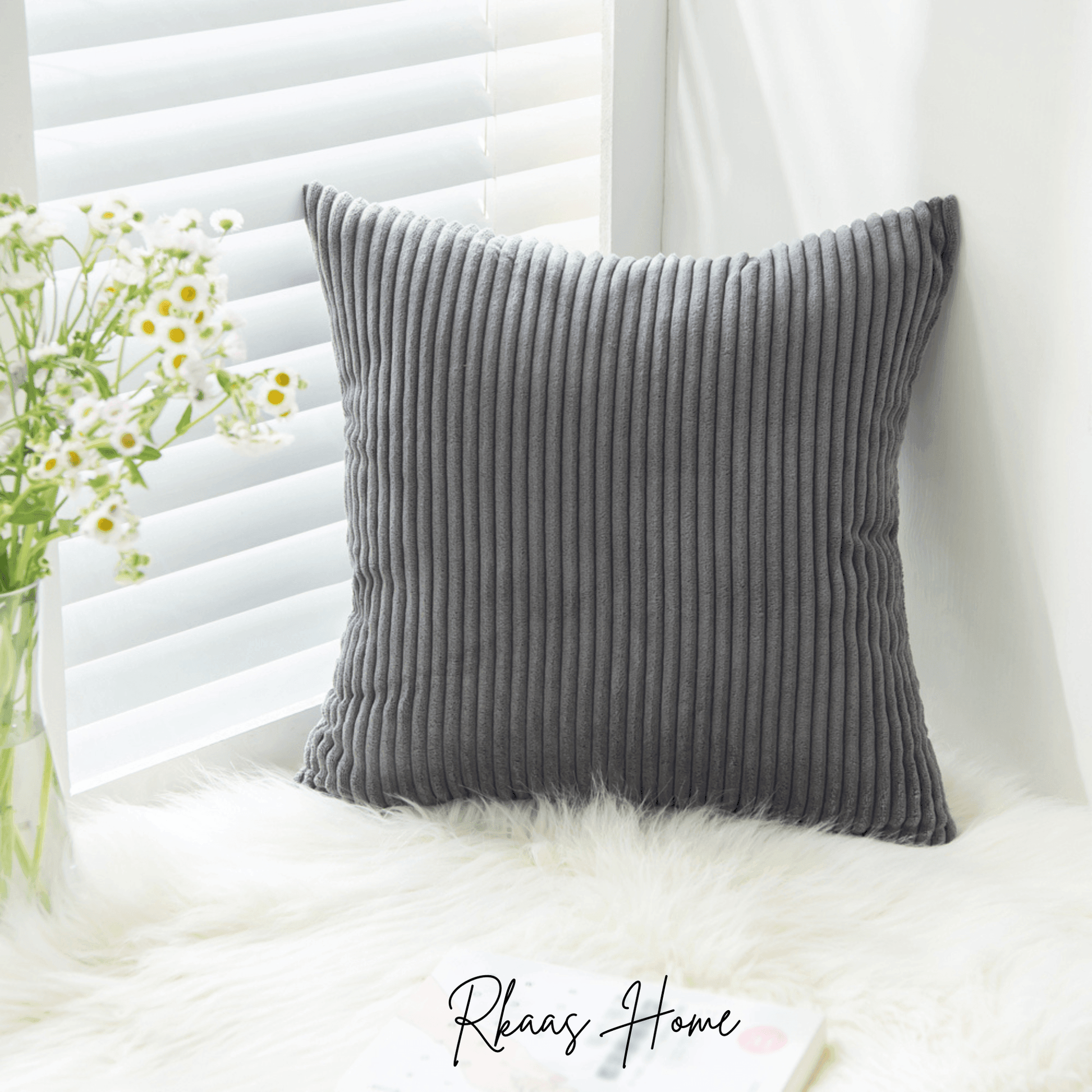 Corduroy Cushion Covers Home Sofa  45X45CM, 50x50CM, 55x55CM - 7 Colours-6