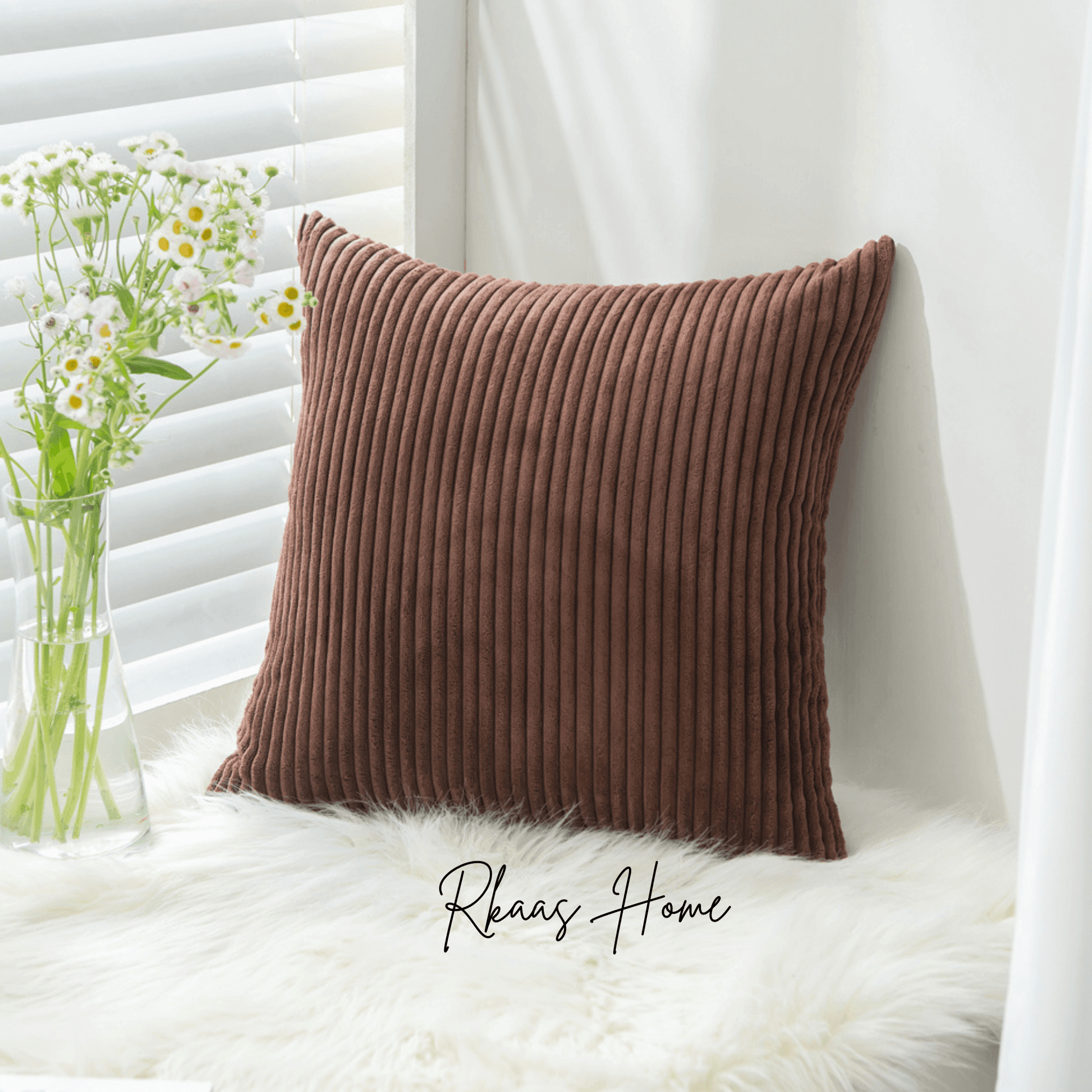 Corduroy Cushion Covers Home Sofa  45X45CM, 50x50CM, 55x55CM - 7 Colours-7