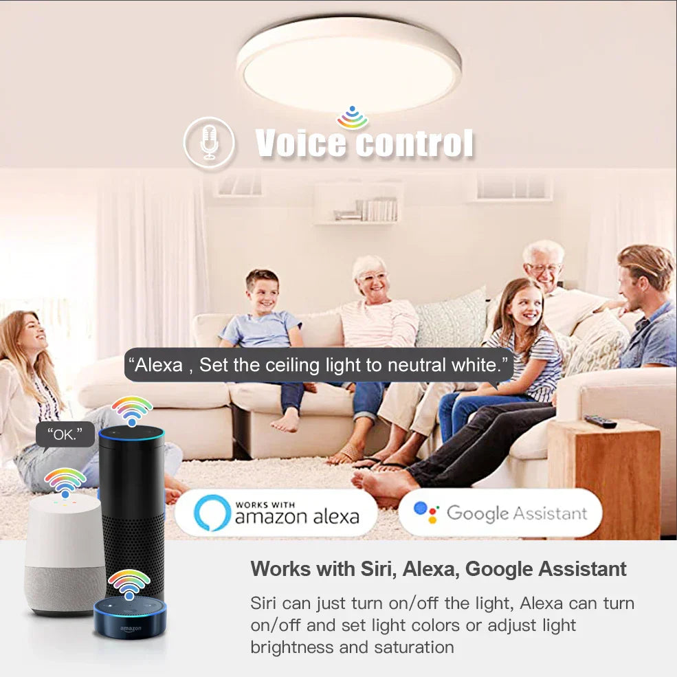 Smart Home Lighting: Tuya Zigbee 3.0 WiFi RGBW LED Ceiling Lamp-4